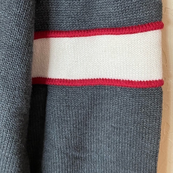 Abercrombie Grey Ski Team Sweater Red‎ White Size XL - Picture 9 of 9